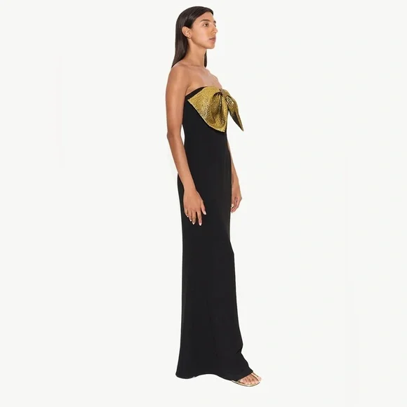 Simn Miller Dali Crepe Dress In Black/Star Gold - coffeafoods.com